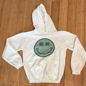 Smiley face shamrock sweatshirt